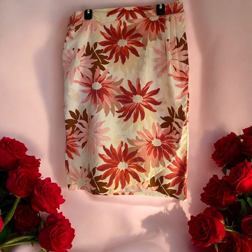 Elegant Floral Women's Wrap-a-round Pencil Skirt